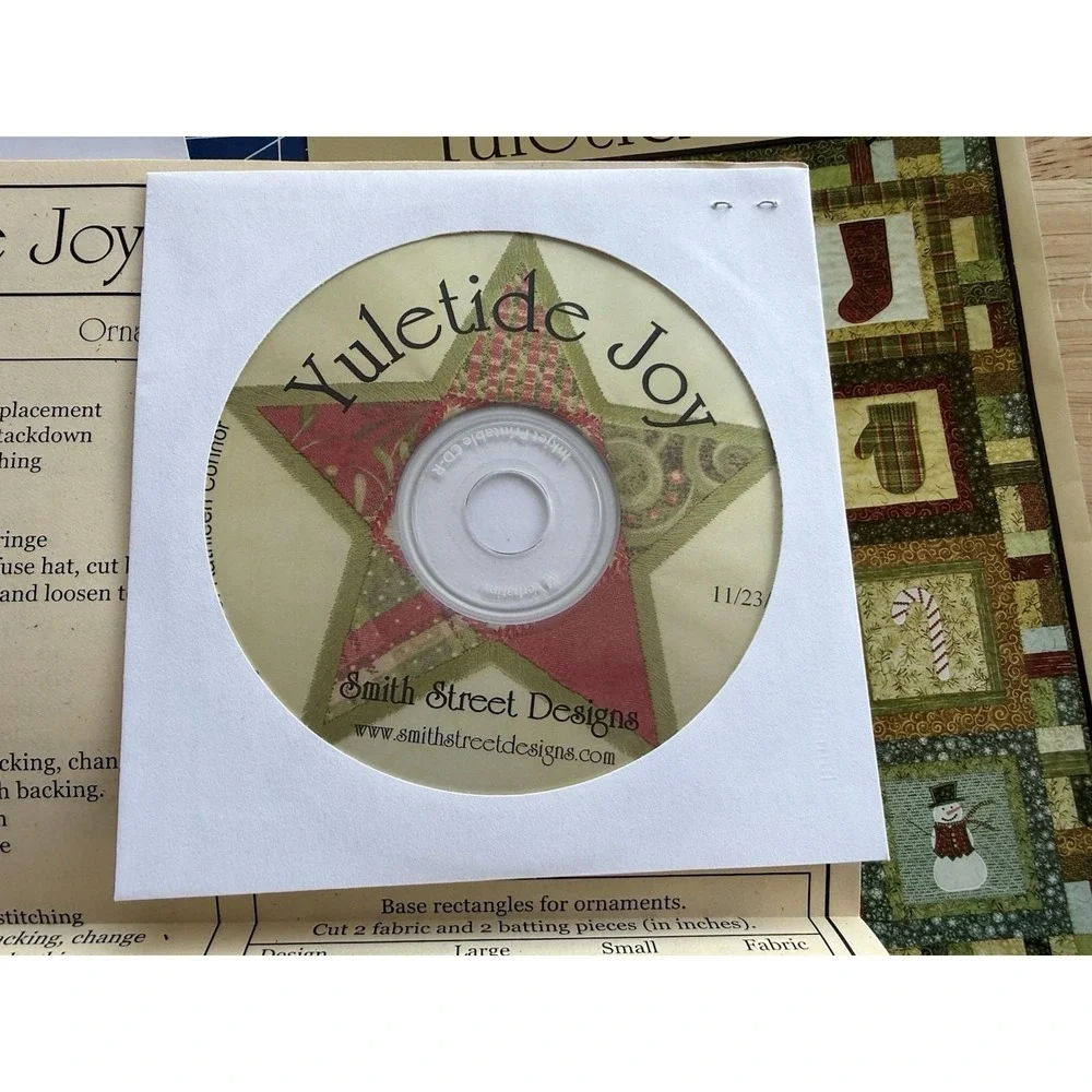 Yuletide Joy Smith Street Designs Machine Embroidery Pattern w/ CD Christmas‎